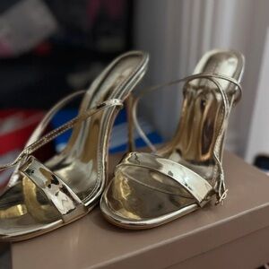 Elegant Gold Women's Heels